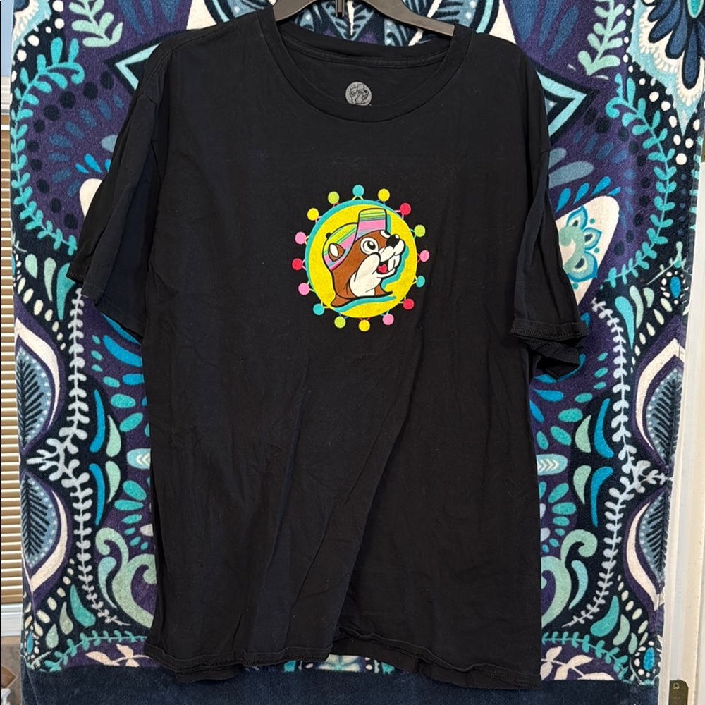 Black Bucee’s Shirt with Cartoon Graphic XL